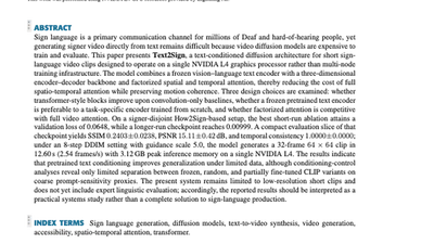 Text2Sign: A Practical Single-GPU Diffusion Architecture for Text-to-Sign Language Video Generation featured image